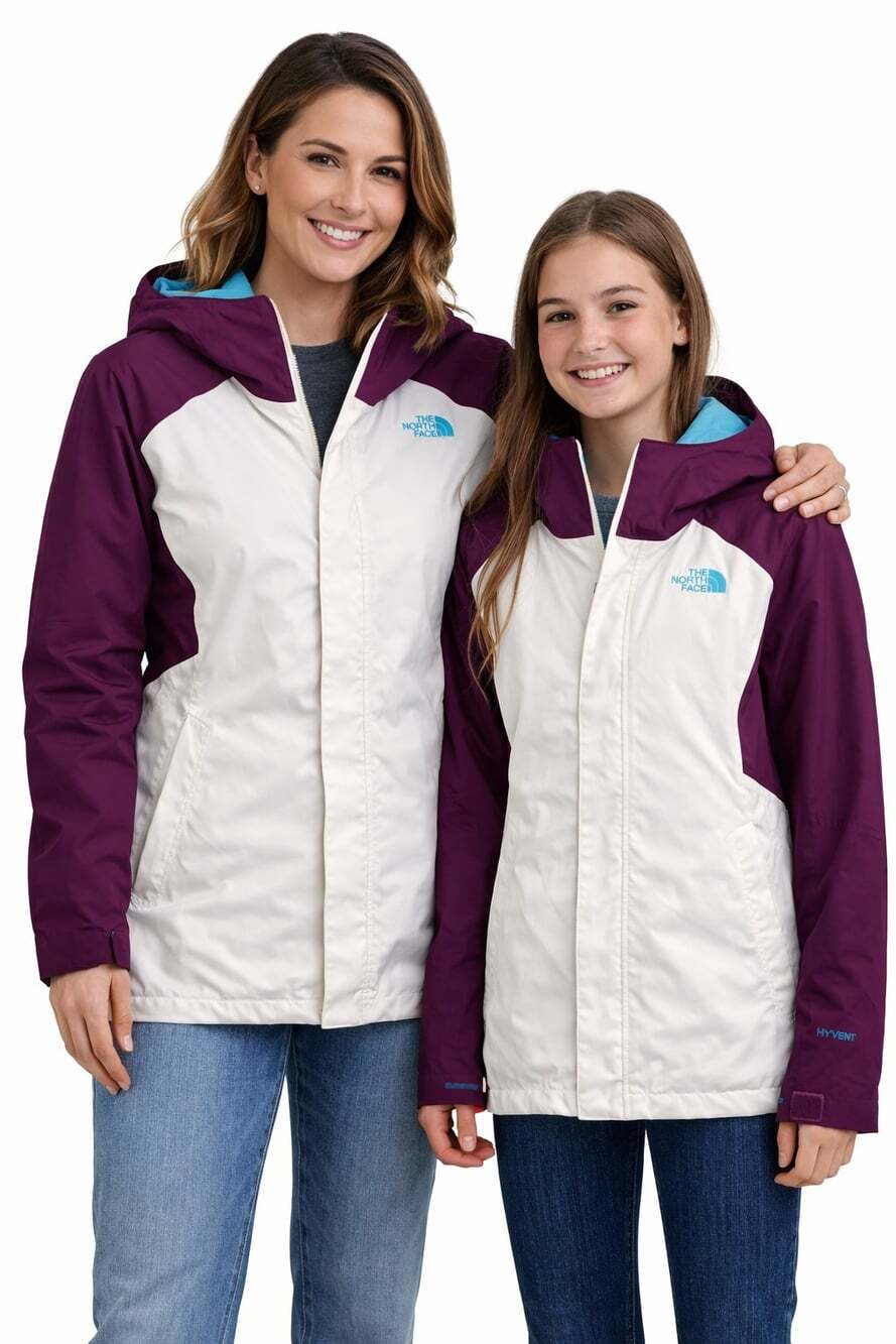 NORTH FACE HyVent Jacket Coat Ski Snowboard Hooded WOMENS Sz M Girls Sz XL T90